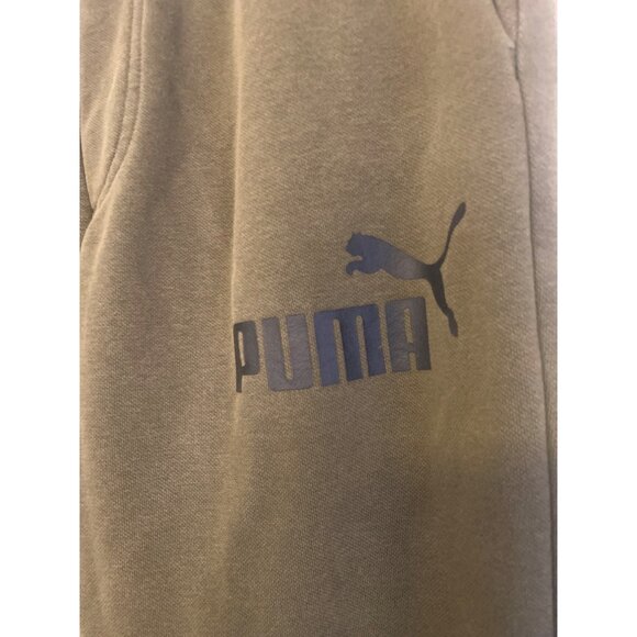 Puma Mens’s Olive Green Fleece Jogger Sweatpants Size M - Picture 2 of 5